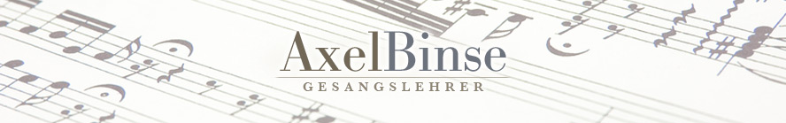 Axel Binse, Gesangslehrer, Gesangsunterricht Bonn